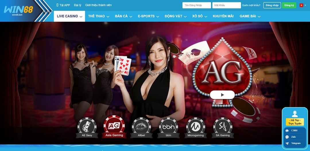 Tìm hiểu sảnh Live Casino Win68 độc đáo mới mẻ