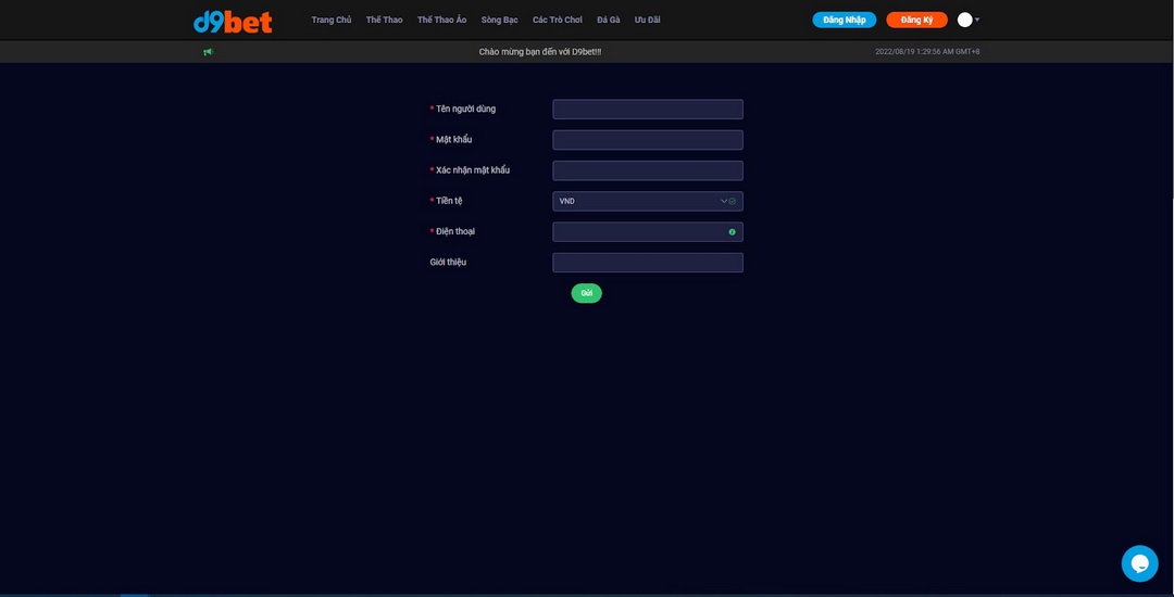 Cược thủ nên để ý một số quy định trong đăng ký tài khoản nhà cái D9bet